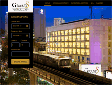 Tablet Screenshot of grand5hotelbangkok.com